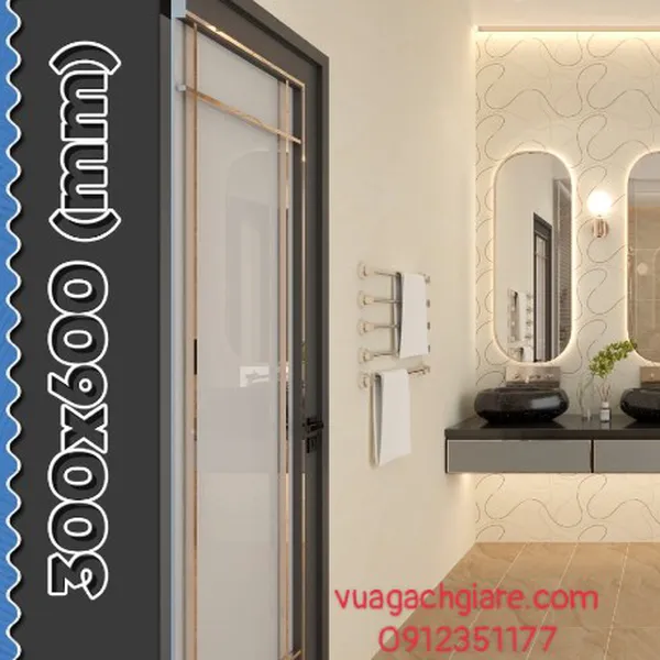 Gạch Men Mờ 30x60 Ốp Tường Giá Rẻ nâu vân đá KTCM3603