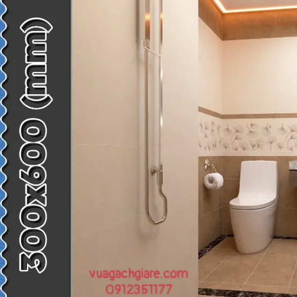 Gạch Men Mờ 30x60 Ốp Tường Giá Rẻ nâu vân đá KTCM3607