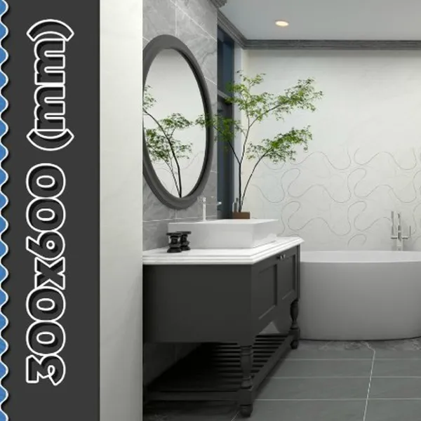Gạch Men Mờ 30x60 Ốp Tường Giá Rẻ xám vân đá KTCM3605