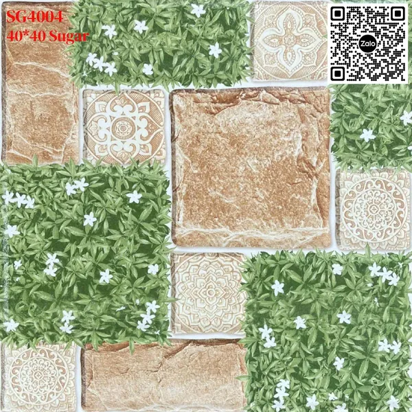 Gạch Men Mờ 40x40 Ốp Lát Sân Giá Rẻ đá cỏ SG4004