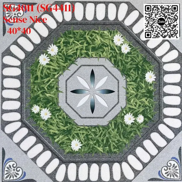 Gạch Men Mờ 40x40 Ốp Lát Sân Giá Rẻ đá cỏ SG4011