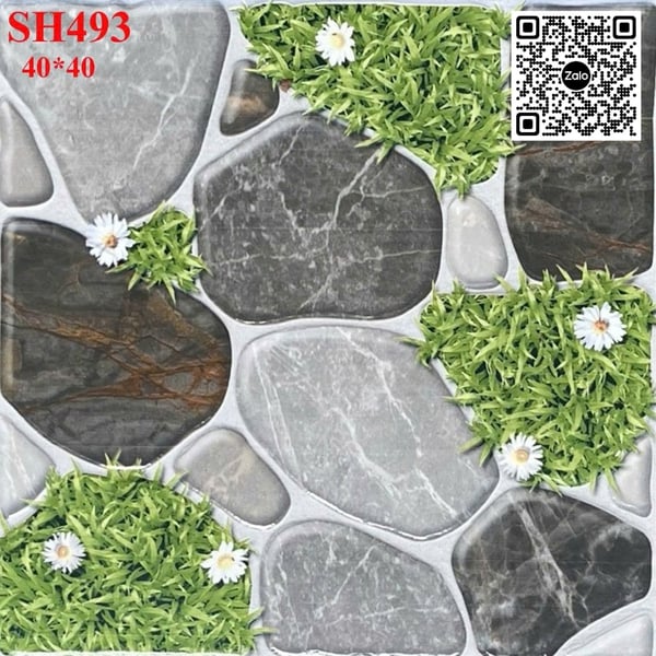Gạch Men Mờ 40x40 Ốp Lát Giá Rẻ đá cỏ SH493