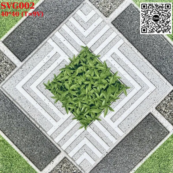 Gạch Men Mờ 40x40 Ốp Lát Sân Giá Rẻ đá cỏ SVG002