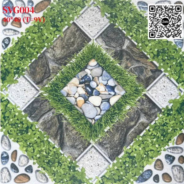 Gạch Men Mờ 40x40 Ốp Lát Sân Giá Rẻ đá sỏi SVG004