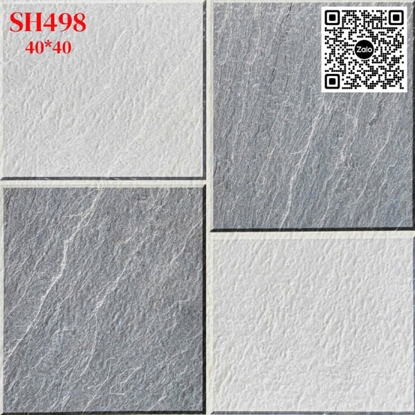 Gạch Men Mờ 40x40 Ốp Lát Giá Rẻ xám vân đá SH498