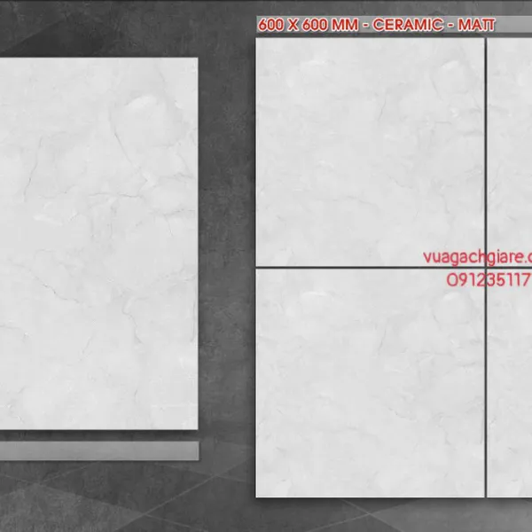 Gạch Men Mờ 60x60 Lát Nền Giá Rẻ PAK vân đá KM6613