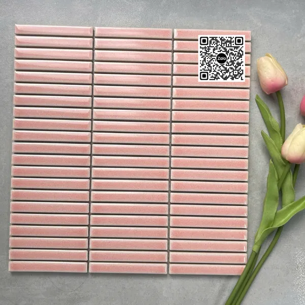 Gạch Mosaic Que Đũa 284x296 Ốp Dán Trang Trí màu hồng