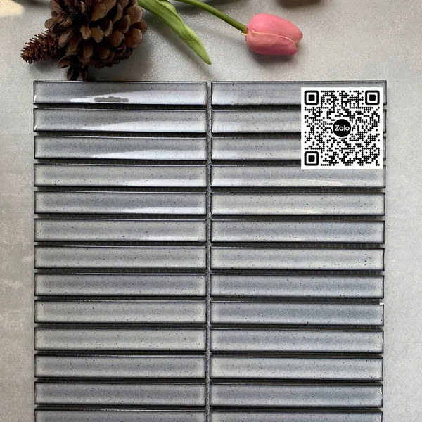 Gạch Mosaic Que Đũa 284x296 Ốp Dán Trang Trí màu xám nhạt