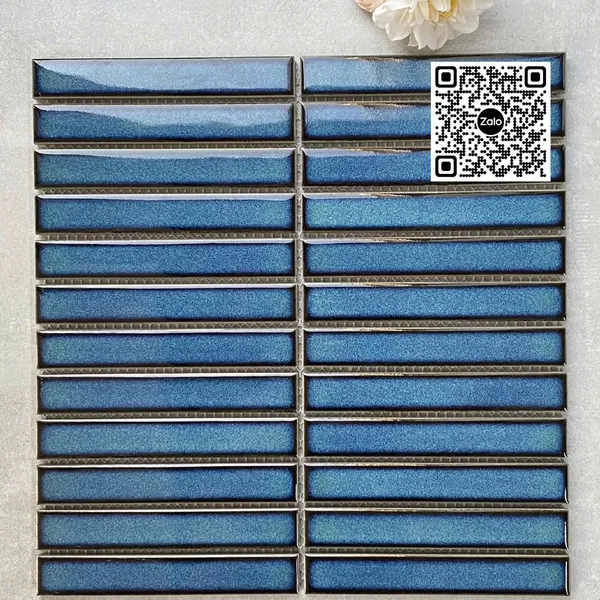 Gạch Mosaic Que Đũa 284x296 Ốp Dán Trang Trí màu xanh coban