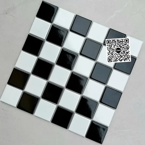 Gạch Mosaic 30x30 Ốp Dán Trang Trí đen trắng 48A01