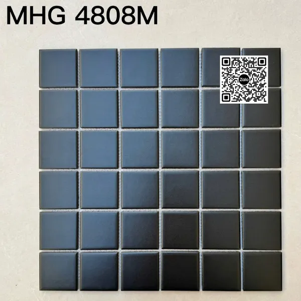 Gạch Mosaic 30x30 Ốp Dán Trang Trí màu đen MHG4808M