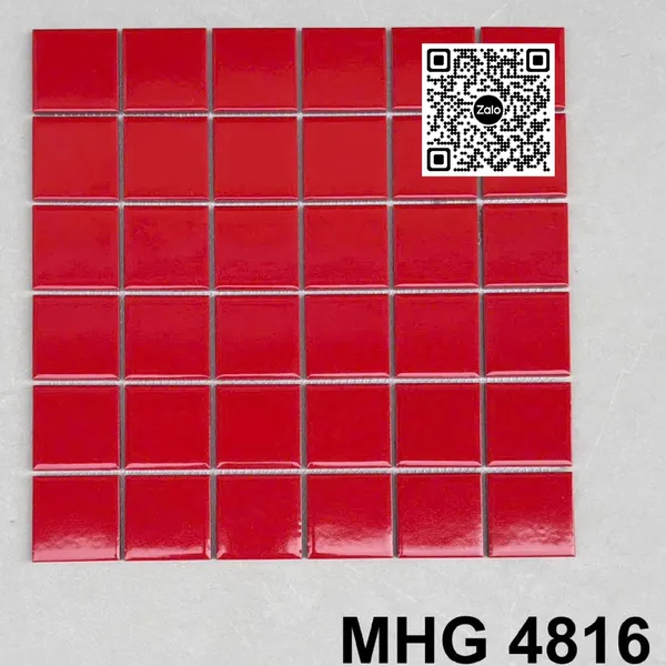 Gạch Mosaic 30x30 Ốp Dán Trang Trí màu đỏ MHG4816