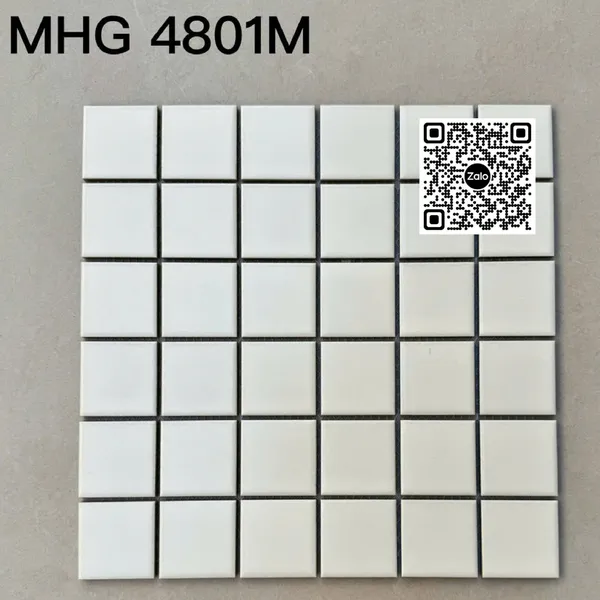 Gạch Mosaic 30x30 Ốp Dán Trang Trí màu trắng MHG4801M