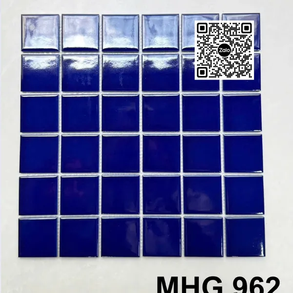 Gạch Mosaic 30x30 Ốp Dán Trang Trí xanh coban MHG962