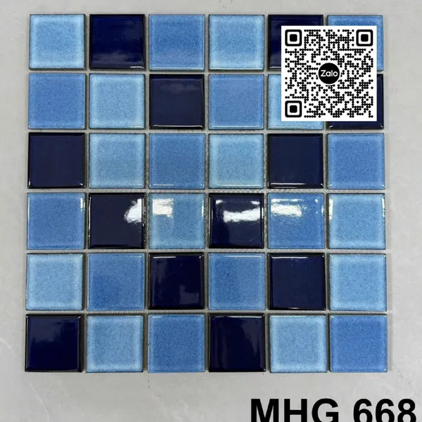 Gạch Mosaic 30x30 Ốp Dán Trang Trí xanh đen MHG668