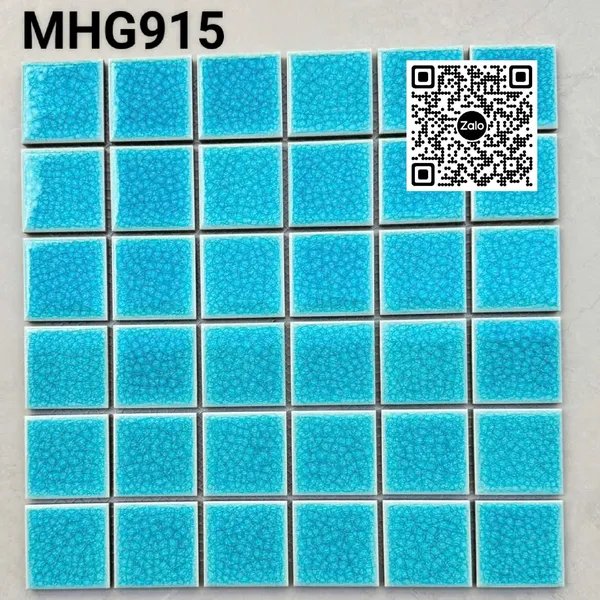 Gạch Mosaic 30x30 Ốp Dán Trang Trí xanh dương coban MHG915