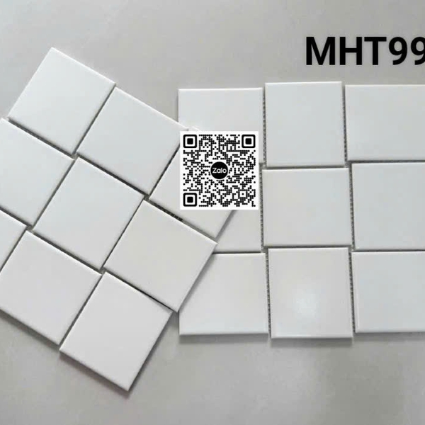 Gạch Mosaic 30x30 Ốp Dán Trang Trí trắng trơn MHT99