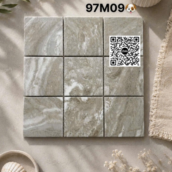 Gạch Mosaic 30x30 Ốp Dán Trang Trí màu xám 97M09