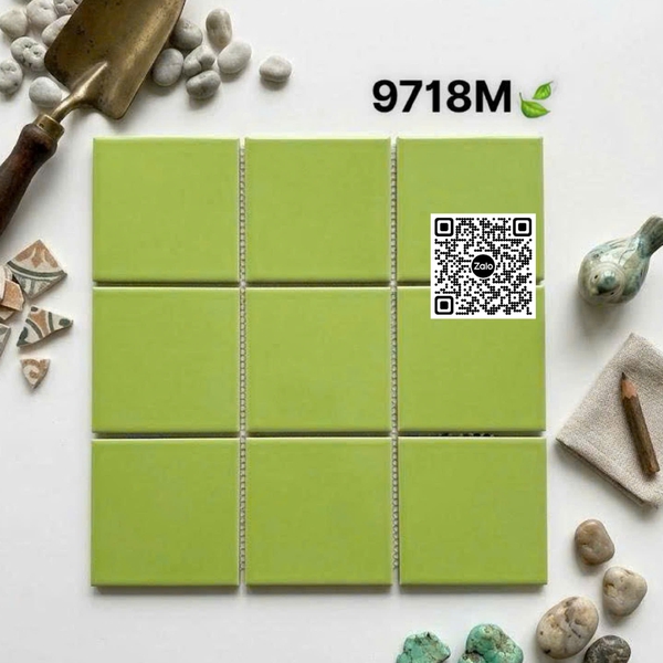 Gạch Mosaic 30x30 Ốp Dán Trang Trí xanh lá 9718M