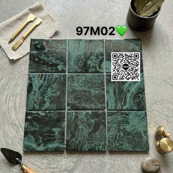 Gạch Mosaic 30x30 Ốp Dán Trang Trí xanh rêu 97M02