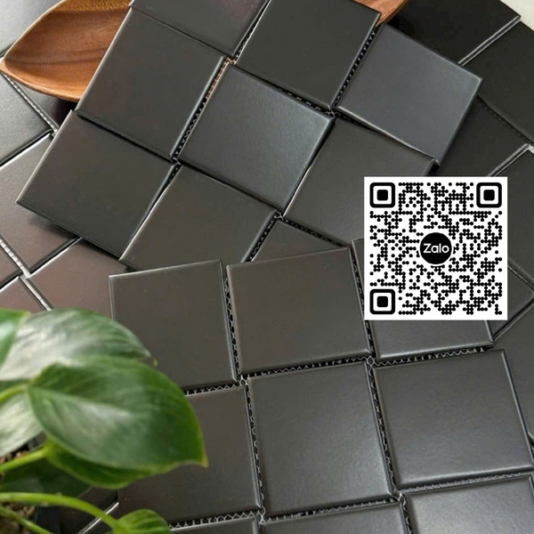 Gạch Mosaic 30x30 Ốp Dán Trang Trí đen trơn MHT11