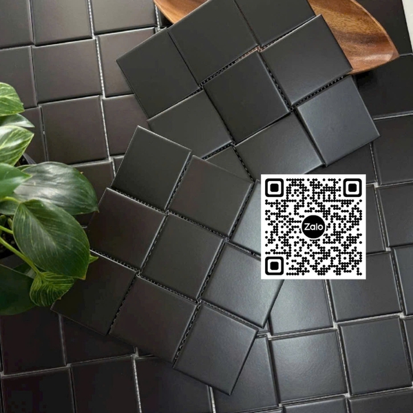 Gạch Mosaic 30x30 Ốp Dán Trang Trí đen trơn MHT11