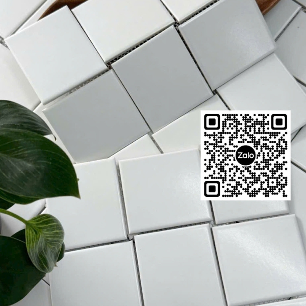 Gạch Mosaic 30x30 Ốp Dán Trang Trí trắng trơn MHT99