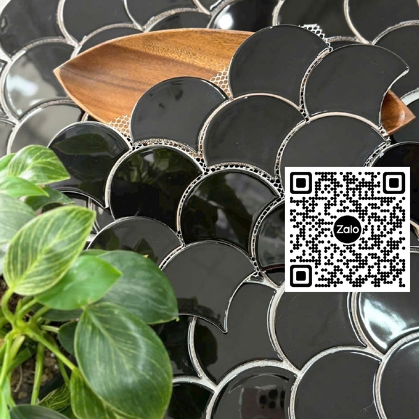 Gạch Mosaic 30x30 Ốp Dán Trang Trí màu đen MHF09