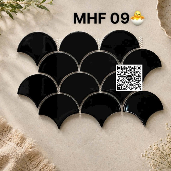 Gạch Mosaic 30x30 Ốp Dán Trang Trí màu đen MHF09