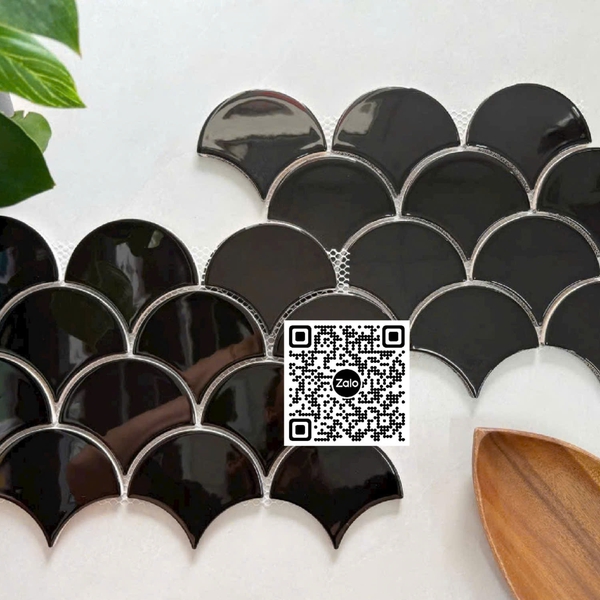 Gạch Mosaic 30x30 Ốp Dán Trang Trí màu đen MHF09