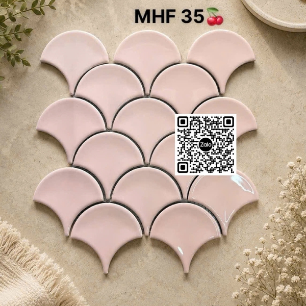 Gạch Mosaic 30x30 Ốp Dán Trang Trí màu hồng MHF35