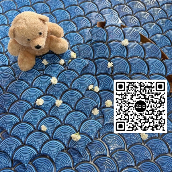 Gạch Mosaic 30x30 Ốp Dán Trang Trí màu xanh coban MHF20