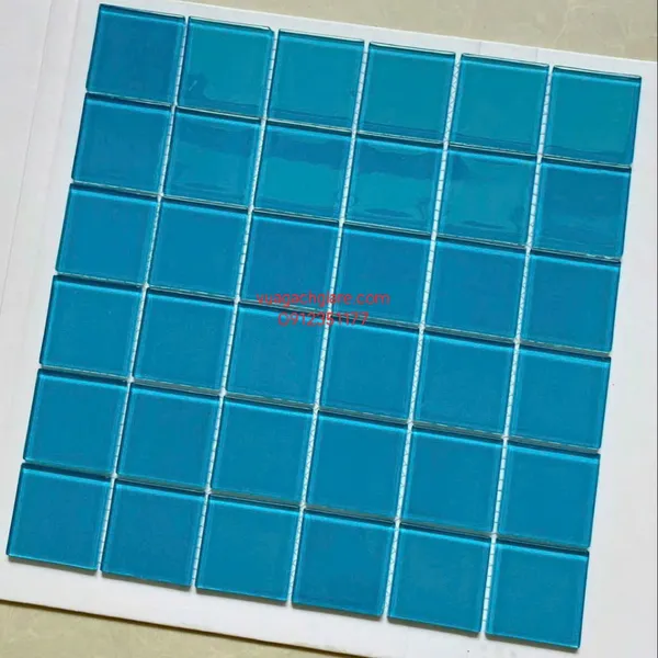 Gạch Mosaic Thuỷ Tinh Giá Rẻ xanh dương