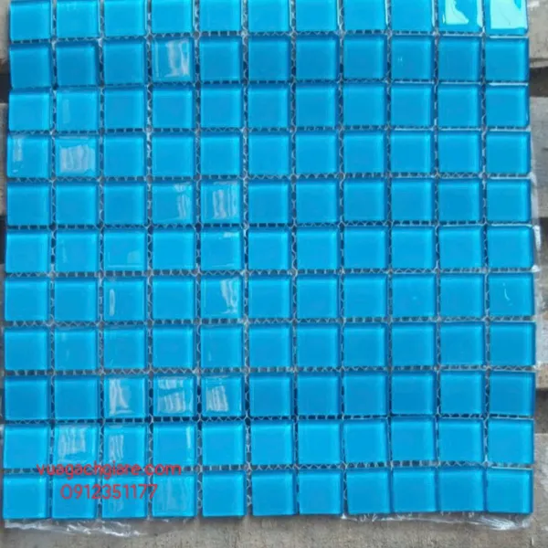 Gạch Mosaic Thuỷ Tinh Giá Rẻ xanh dương