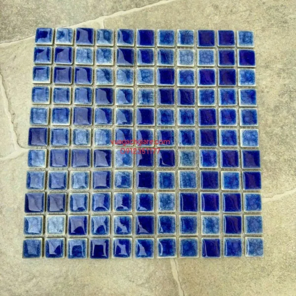 Gạch Mosaic Thuỷ Tinh Giá Rẻ xanh coban