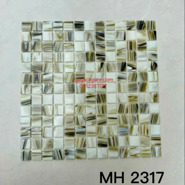 Gạch Mosaic Thuỷ Tinh Giá Rẻ vàng xanh đen
