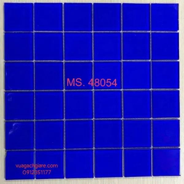 Gạch Mosaic Thuỷ Tinh Giá Rẻ xanh coban 48054