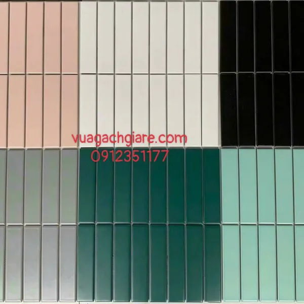 Gạch Mosaic Que Đũa Trang Trí màu đen