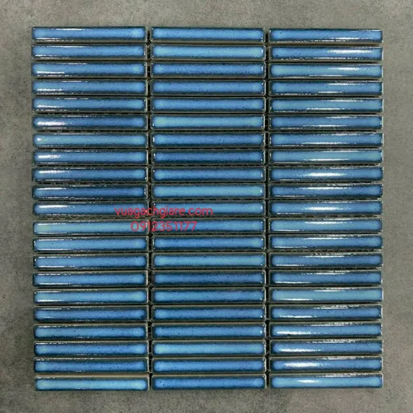 Gạch Mosaic Que Đũa Nhỏ Trang Trí màu xanh coban