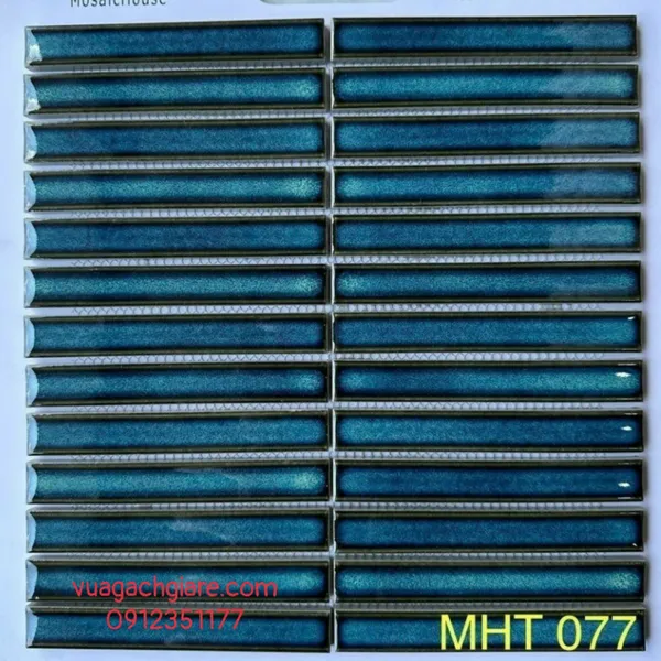 Gạch Mosaic Que Đũa Nhỏ Trang Trí màu xanh coban MHT077