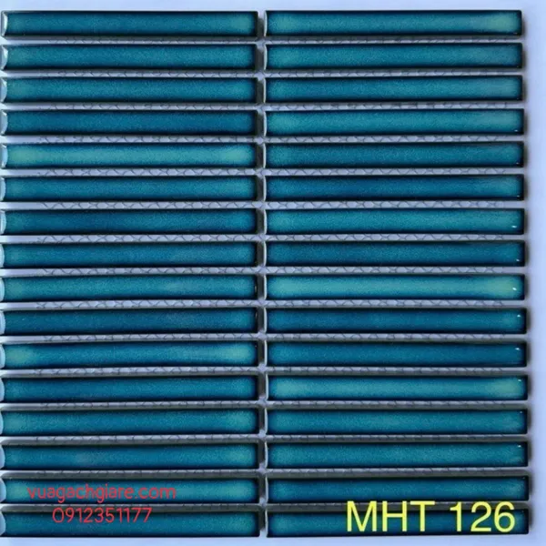 Gạch Mosaic Que Đũa Nhỏ Trang Trí màu xanh coban MHT126