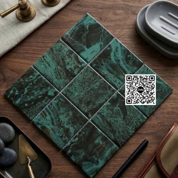Gạch Mosaic 30x30 Ốp Dán Trang Trí xanh rêu 97M02