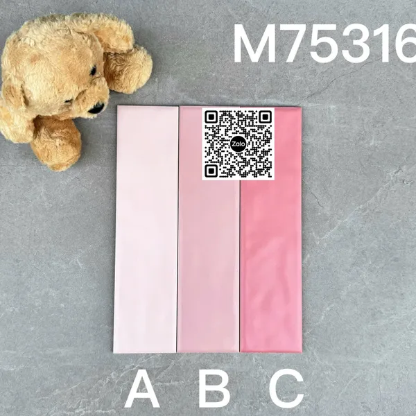 Gạch Thẻ 7.5x30 Ốp Lát Trang Trí màu hồng M75316