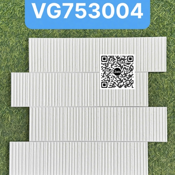 Gạch Thẻ 7.5x30 Ốp Lát Trang Trí màu trắng VG753004