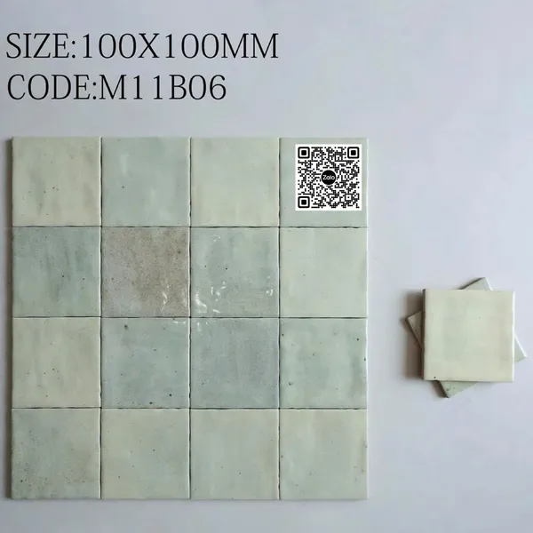 Gạch Thẻ 10x10 Giá Rẻ Ốp Lát Trang Trí màu xám gợn sóng M11B06