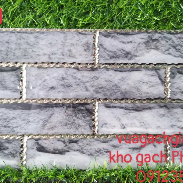Gạch Trang Trí 15x30 Khắc Kim Nhũ Bạc 15304