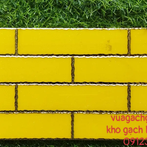 Gạch Trang Trí Khắc Kim 15x30 xanh nhũ vàng 1507 - vàng nhũ vàng 1508