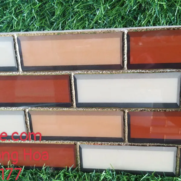 Gạch Trang Trí 15x30 Khắc Kim Nhũ Vàng 15301