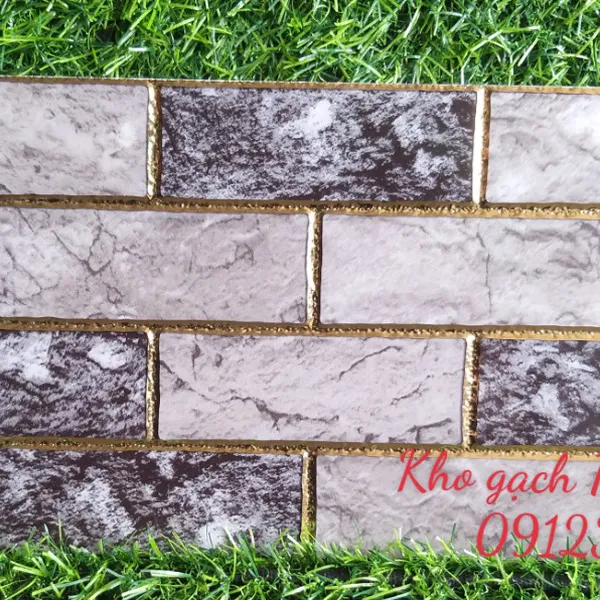 Gạch Trang Trí 15x30 Khắc Kim Nhũ Vàng 15307