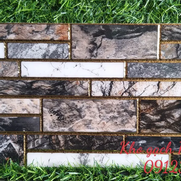 Gạch Trang Trí 15x30 Khắc Kim Nhũ Vàng 15308